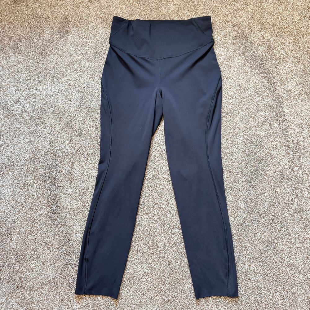 Lululemon Wunder Under Crop Size 6 Black Luon Running Training Walking Workout